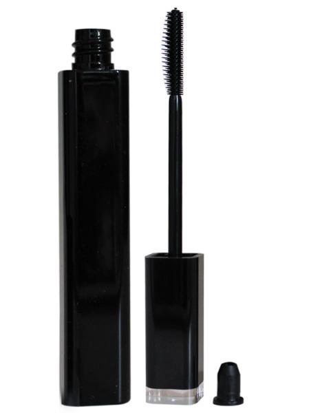 mascara tube with silikon brush, 6ml   (Mascara Tube, schwarz mit Silikon-Bürste)