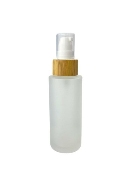 Lotionflasche satiniert Bambus, 100ml (hohe Form)